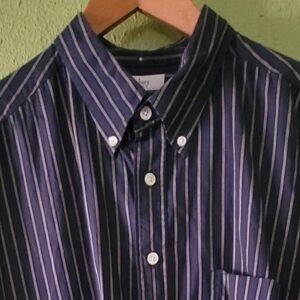 Turnbury Big & Tall Classic Blue Striped Men's Shirt 2XL/36